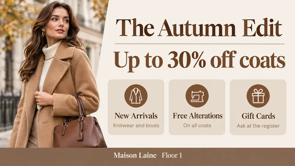 Retail promotion screen example