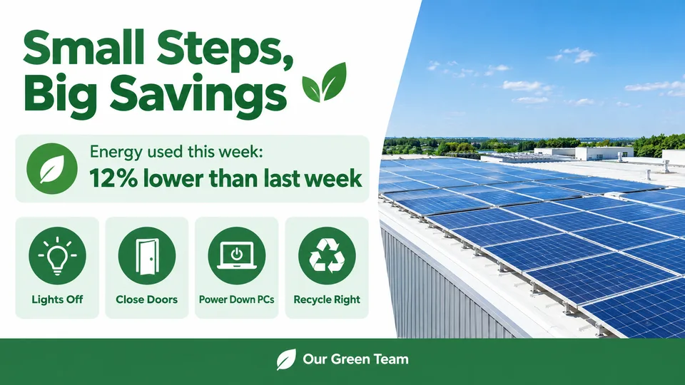 Energy saving screen example