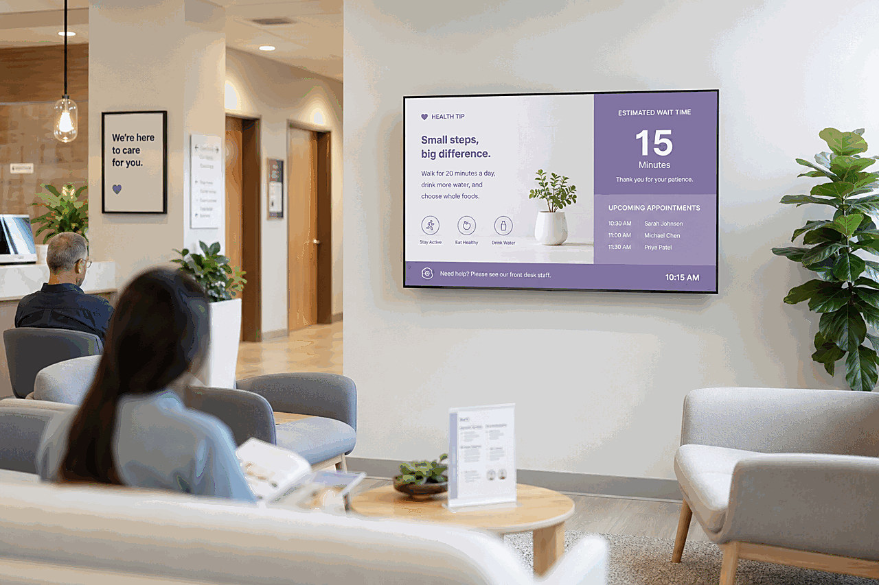 Healthcare clinic screen