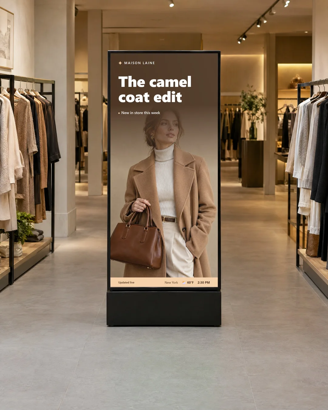 SignageTube screen in a retail