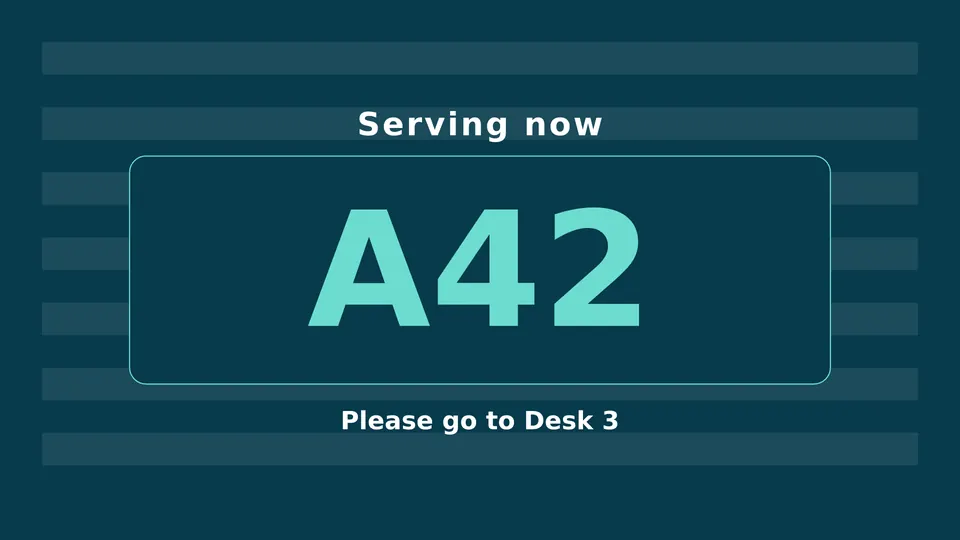 Now serving Live Page, horizontal stripes layout