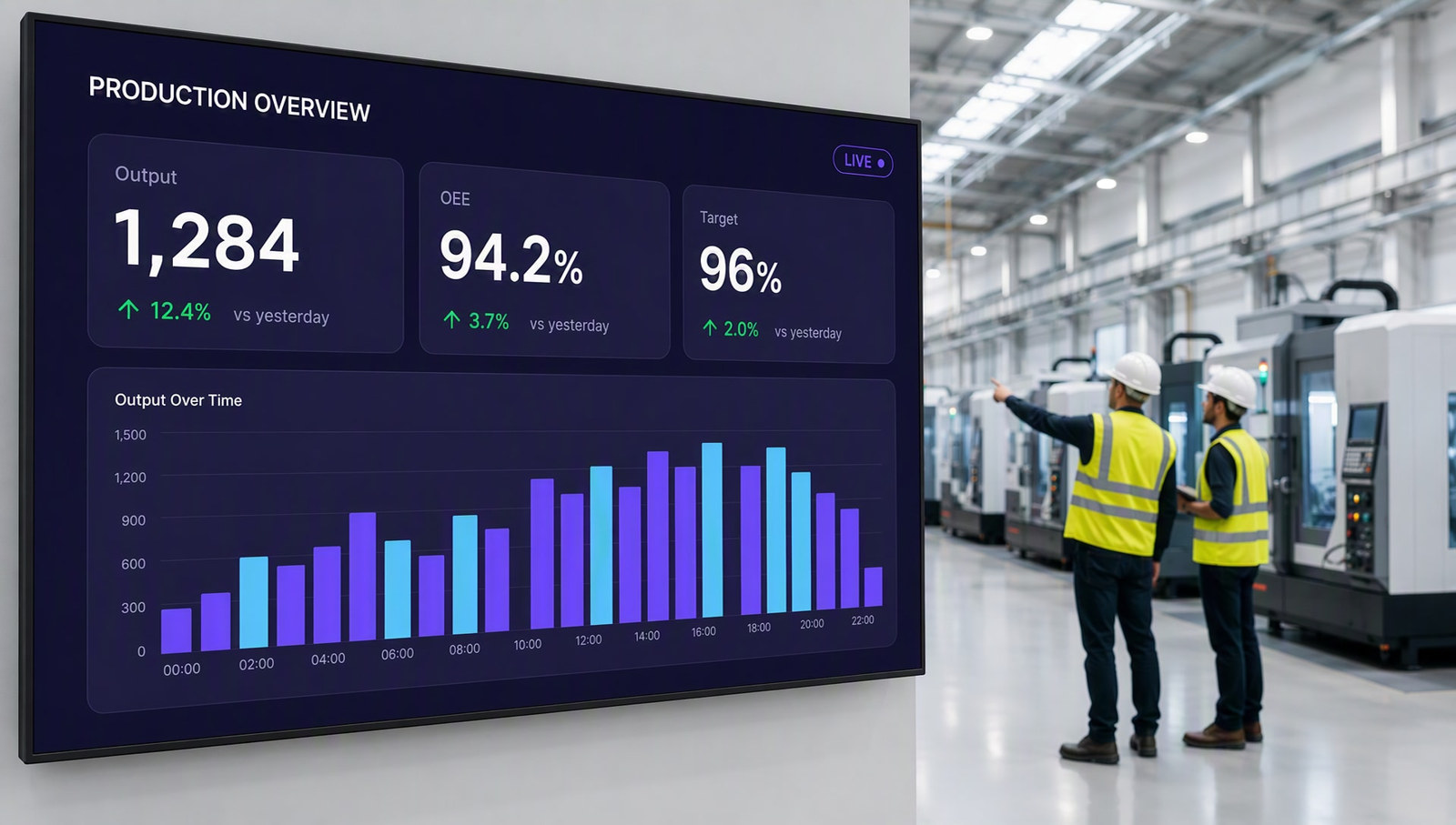 KPI dashboard wall