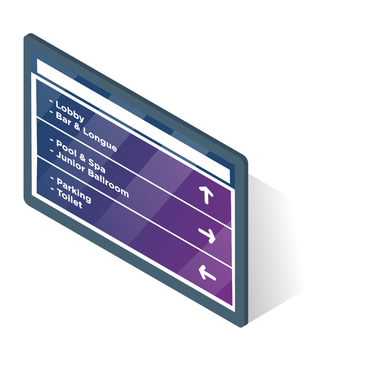 digital signage screen for way finding