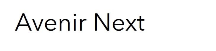 Avenir Next font