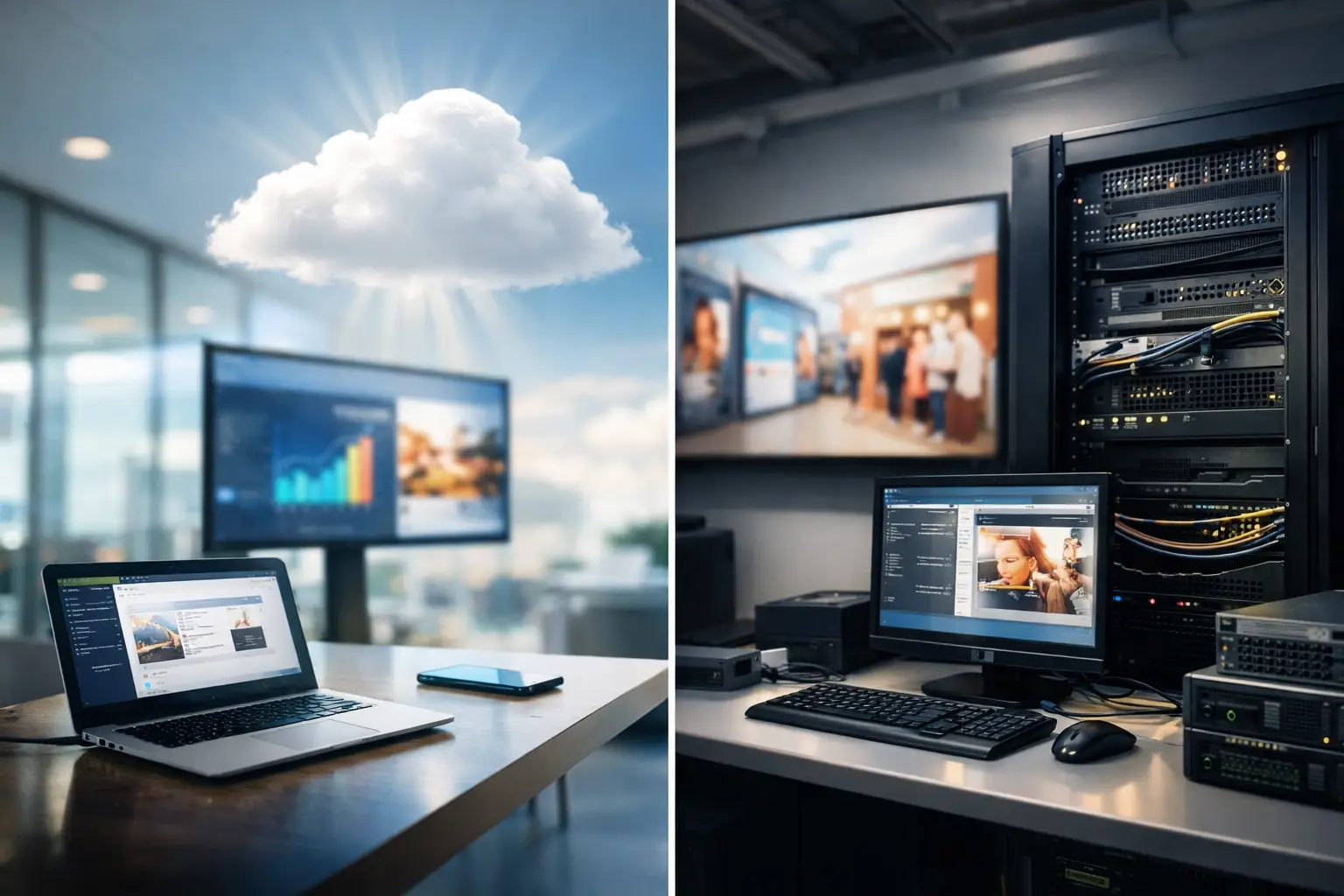 Digital Signage Cloud vs On-Premises