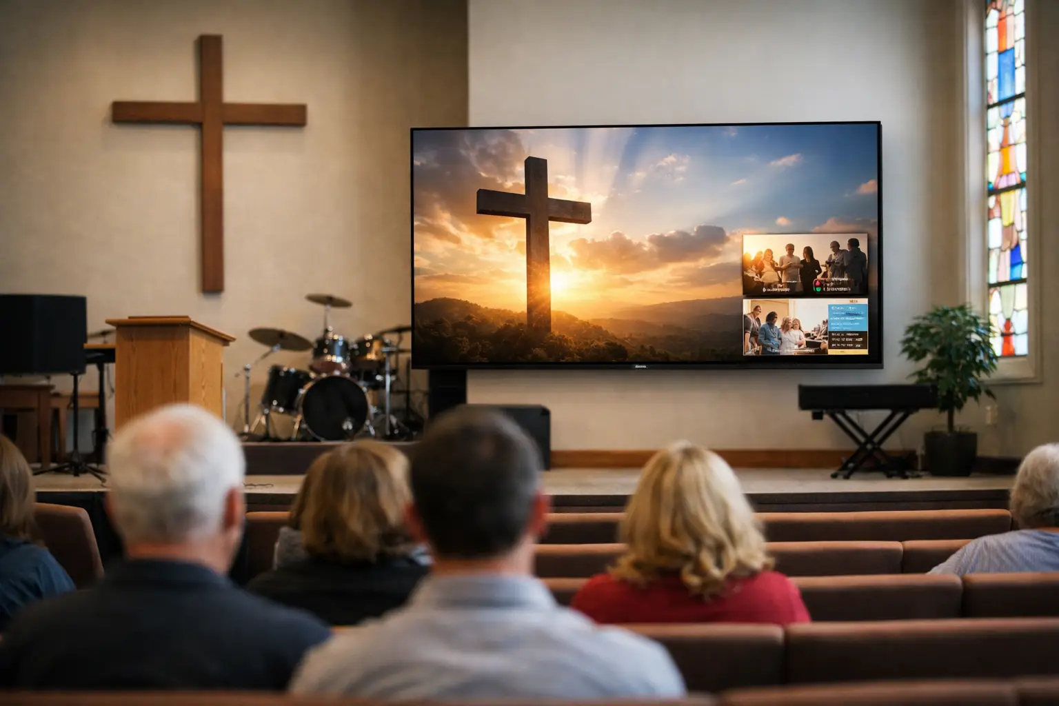 Digital Signage for Churches Announcement Screens