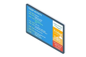 digital signage screen for eldercare and care homes