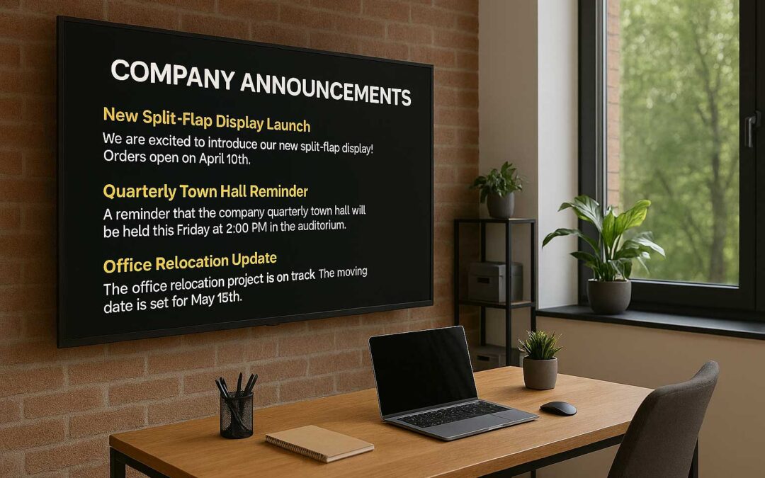 How to Display Company Announcements on Office TVs