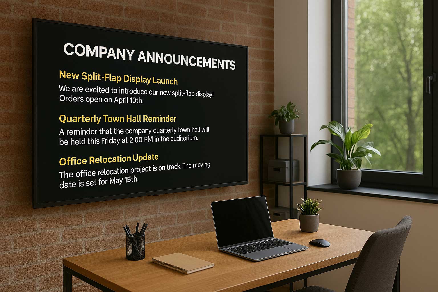 How to Display Company Announcements on Office TVs