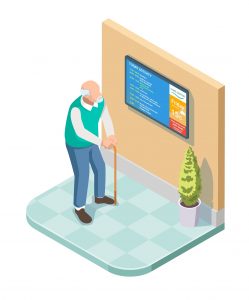 digital signage for eldercare and care homes