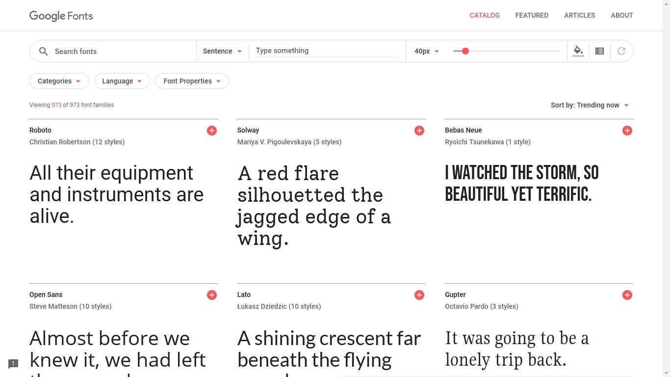 google fonts