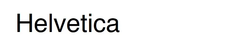 Helvetica font