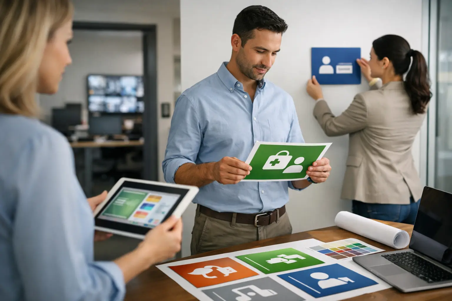 Multi Department Signage Workflow Example