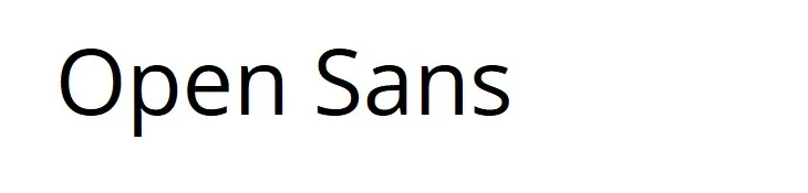 Open sans font