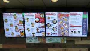 Digital signage restaurant menuboard