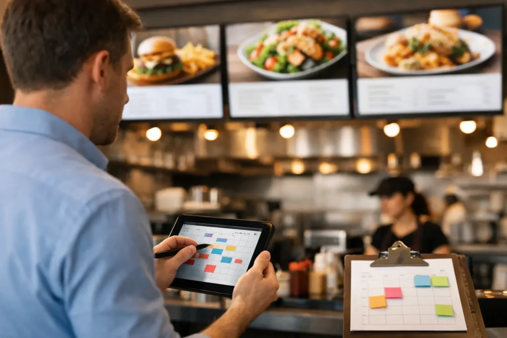 Restaurant Menu Board Scheduling That Works