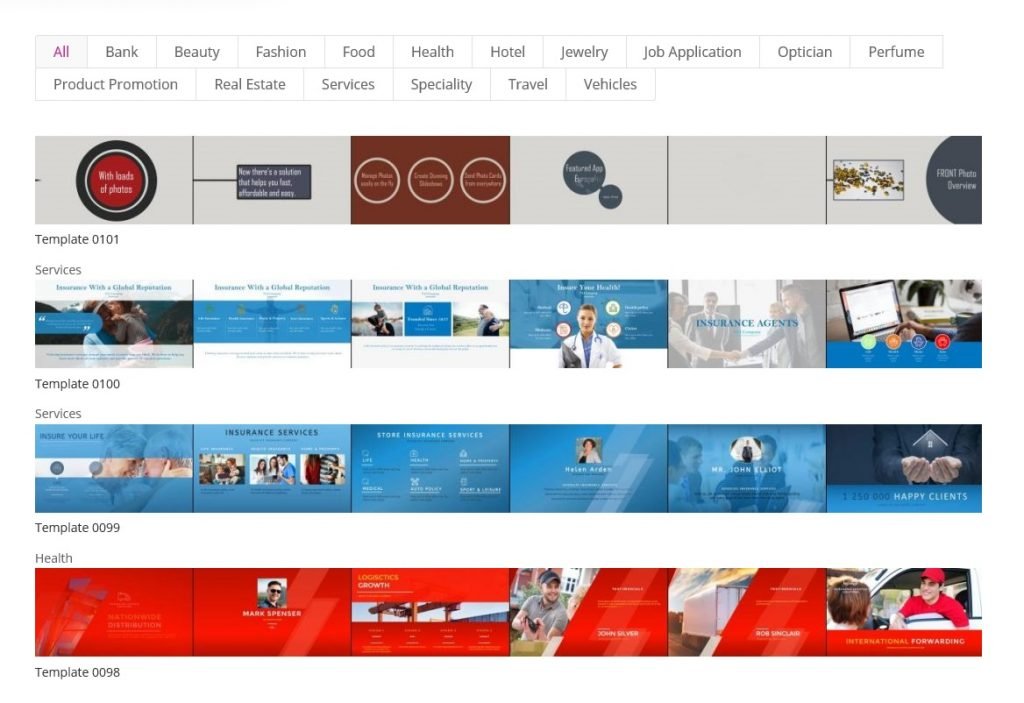 signagetube template category