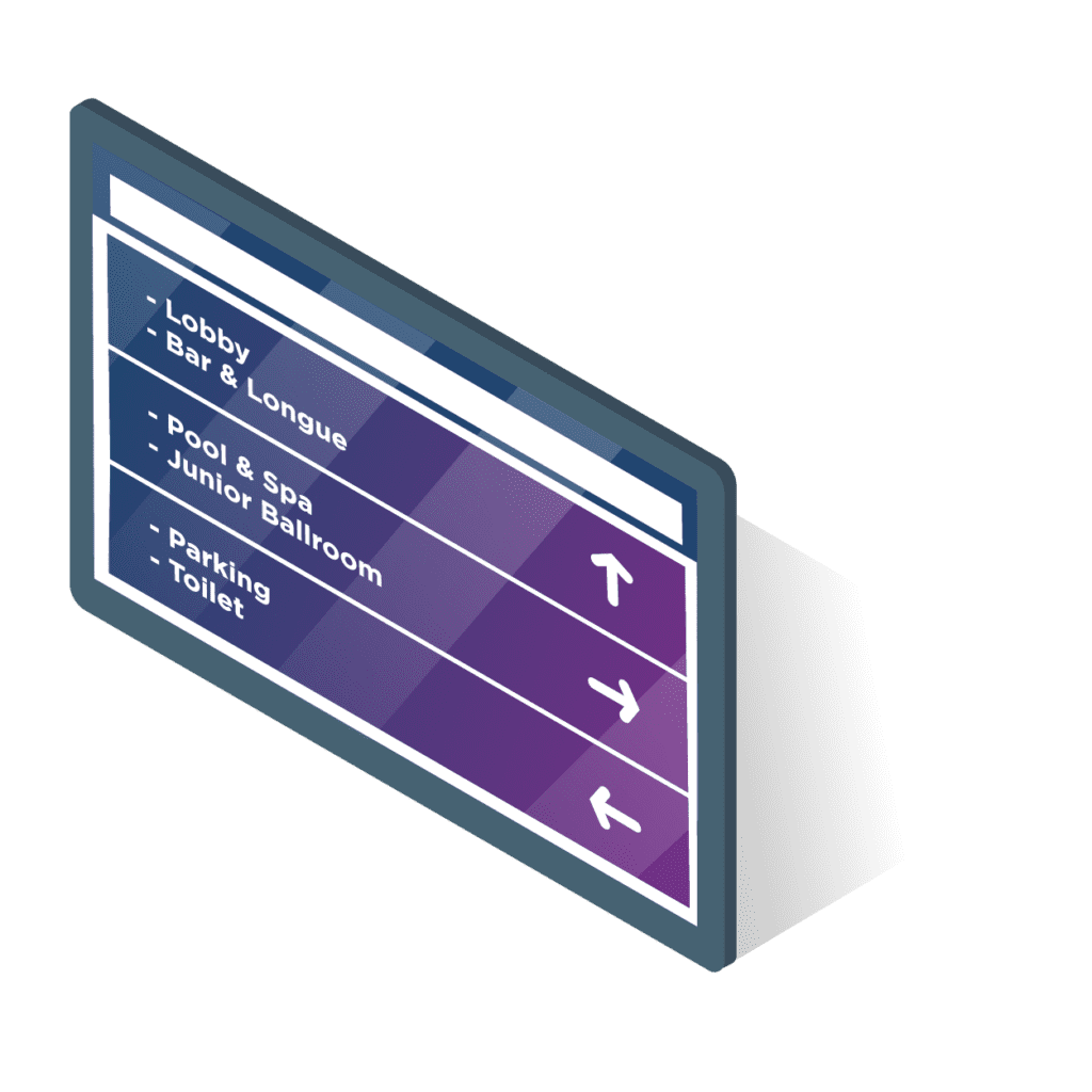 digital signage screen for way-finding