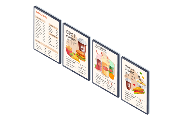 digital menu display restaurants