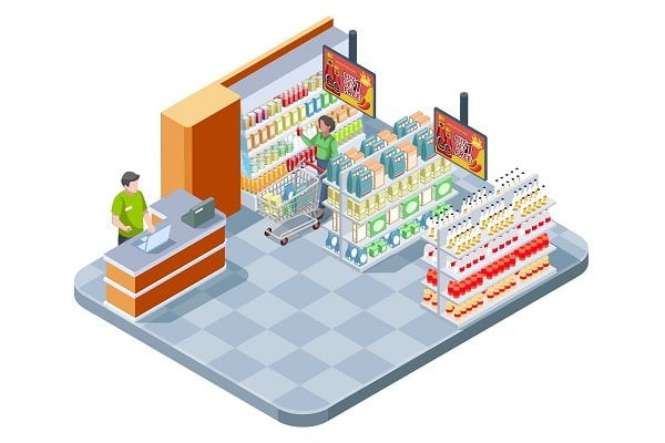 digital signage on shop television