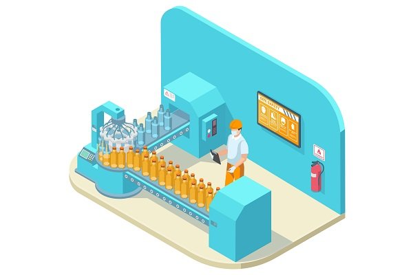 factory digital signage with television screens