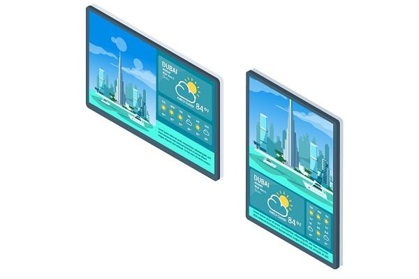 landscape vs portrait digital signage